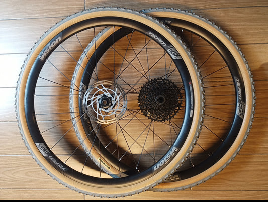 [Pre-loved] Vision AGX Gravel Wheel Set 700c/ Ultradynamico Rosé 700x42??